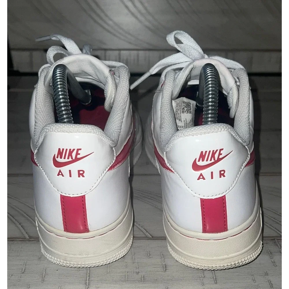 Nike Women's Size 7 Air Force 1 Pink White Airbrush Used